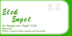 elek engel business card